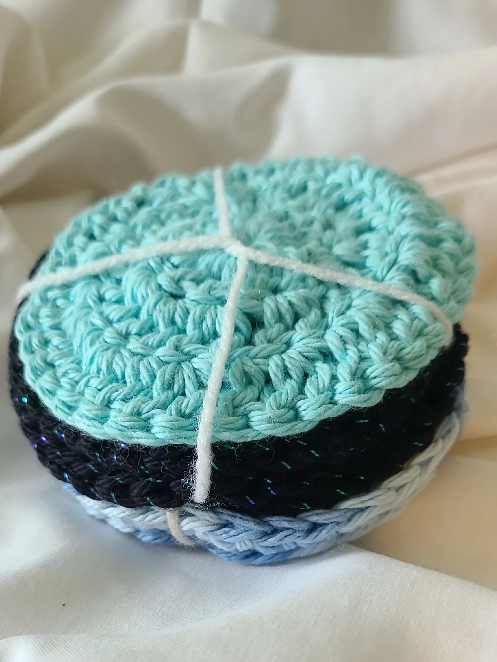 Handmade Crocheted Exfoliating Face Rounds By Grey Dove Creations NWOT